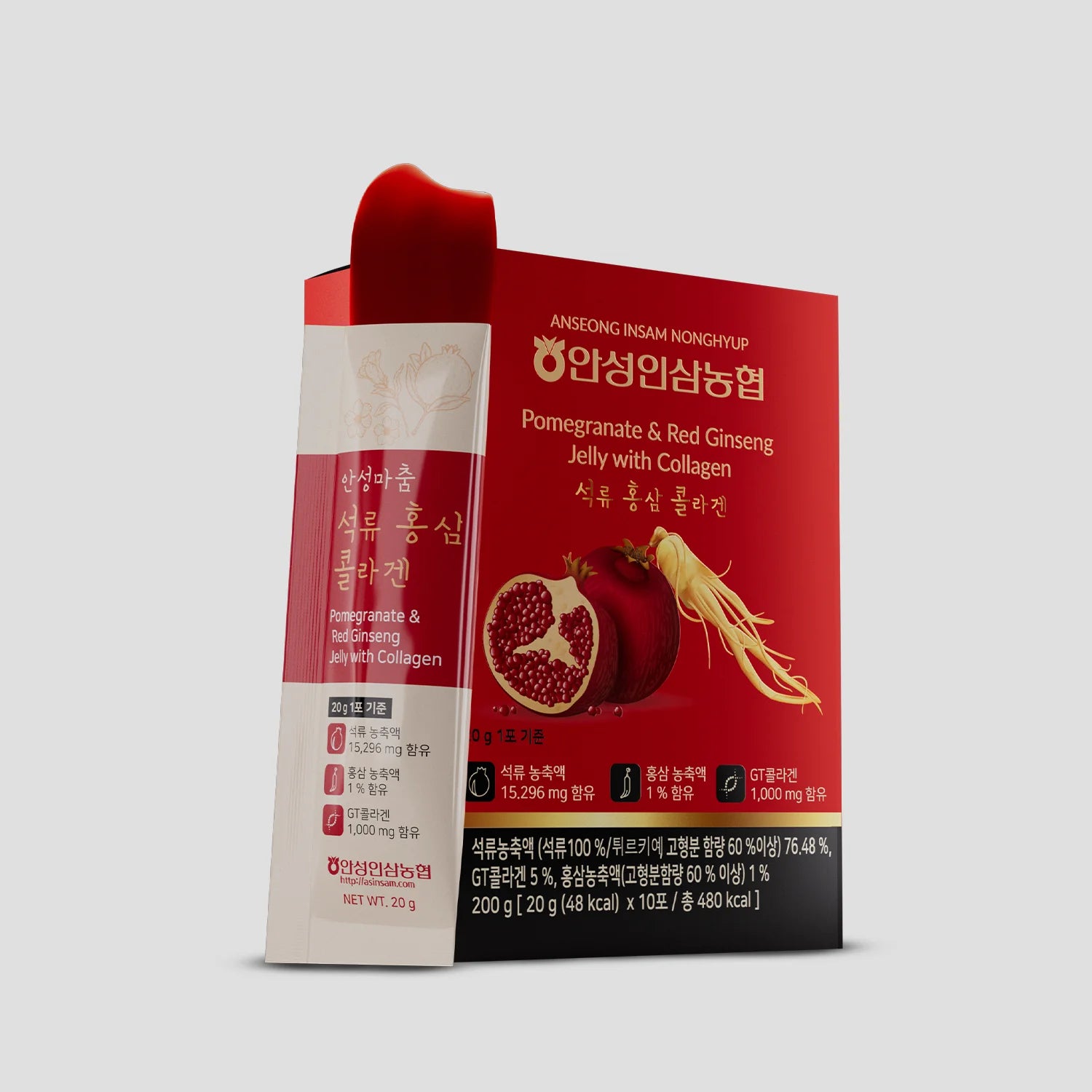 SEOCHO - Nonghyup Narlı Kolajenli Kırmızı Ginseng Jel Stick